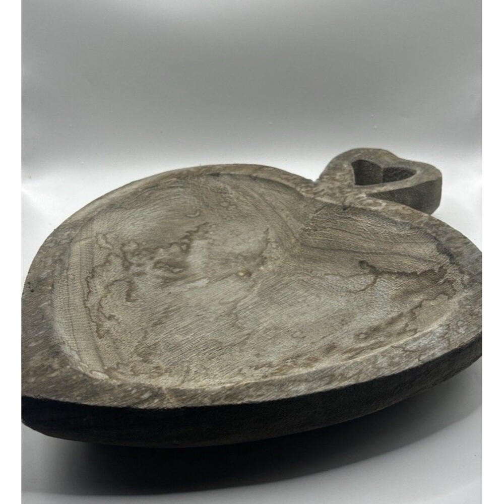 Vintage Wooden Heart Shape Bowl